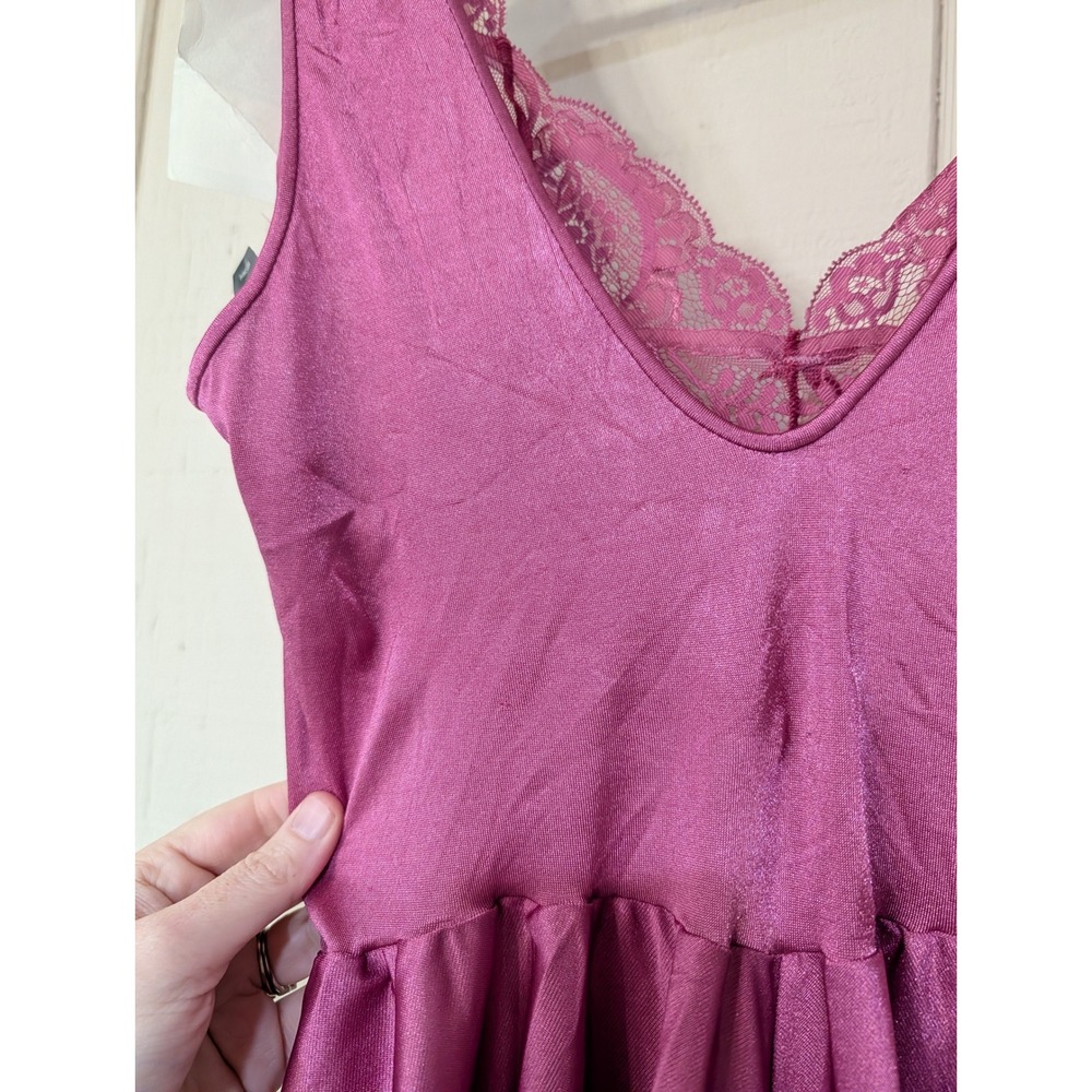 Vintage Olga Bodysilk Babydoll Lingerie Size 2X Rose Deadstock - Picture 9 of 16